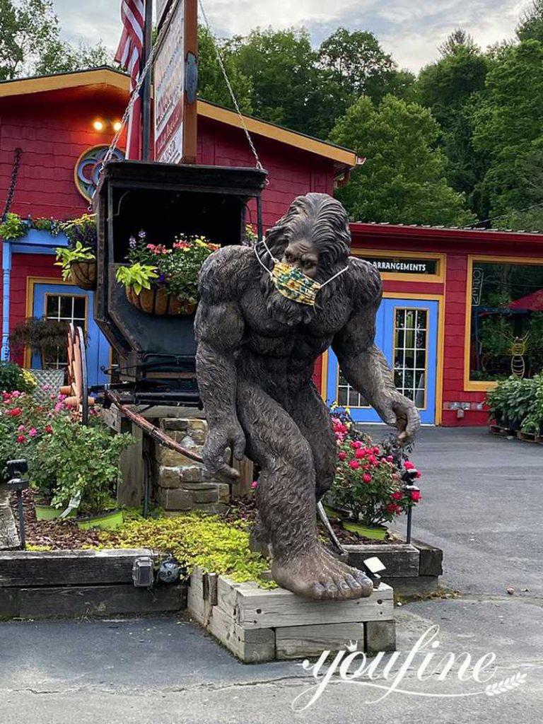 Custom Bronze Life Size Bigfoot Statue BOK1-319 - Bronze Monkey Statue - 11