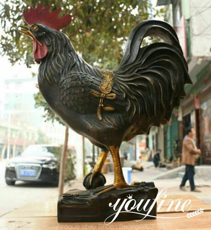 Large Custom Bronze Gamecock Chicken Statue Decor Supplier BOK1-359 - Bronze Animal Sculpture - 8