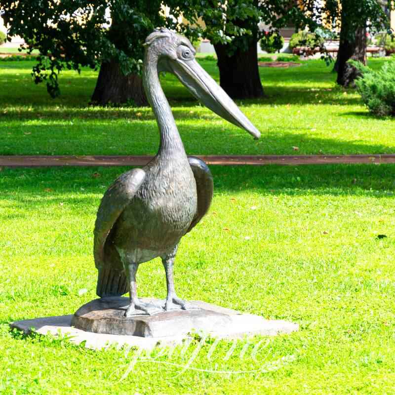 Large Outdoor Bronze Pelican Statue Yard Decor Factory Supplier BOKK-756 - Other Animal sculptures - 17