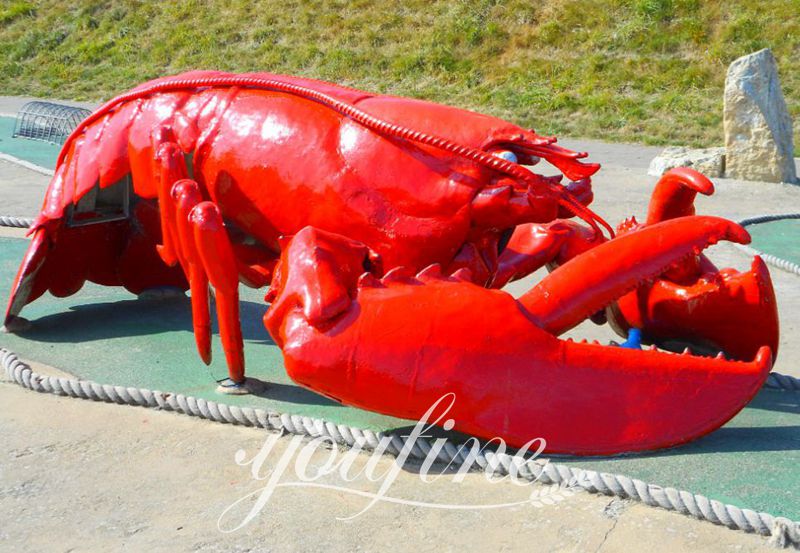 Fiberglass Lobster Butler Statue with Tray Manufacturers FOKK-009 - Fiberglass Statue - 15