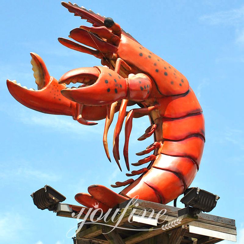 Fiberglass Lobster Butler Statue with Tray Manufacturers FOKK-009 - Fiberglass Statue - 2