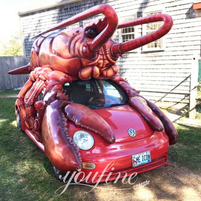 Fiberglass Lobster Butler Statue with Tray YouFine Sculpture