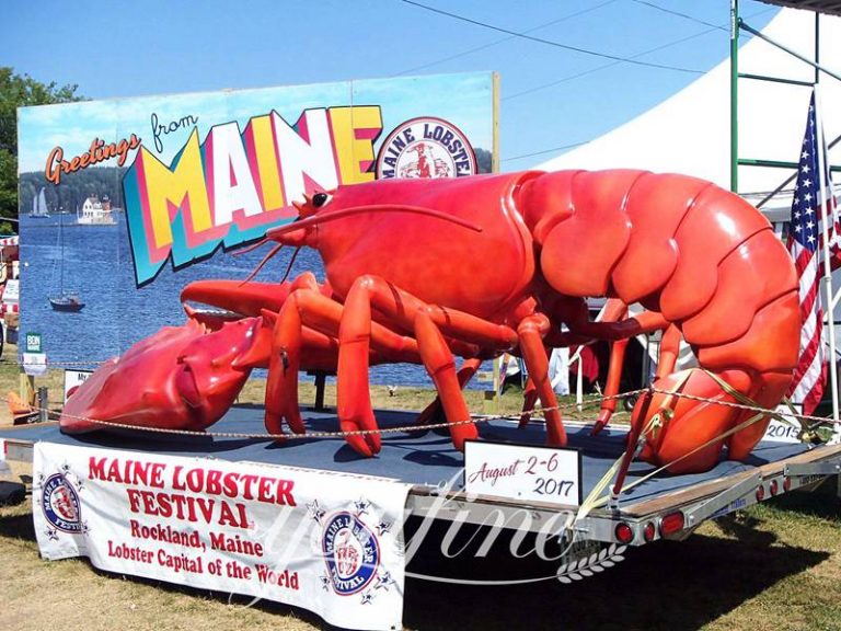 Fiberglass Lobster Butler Statue with Tray YouFine Sculpture