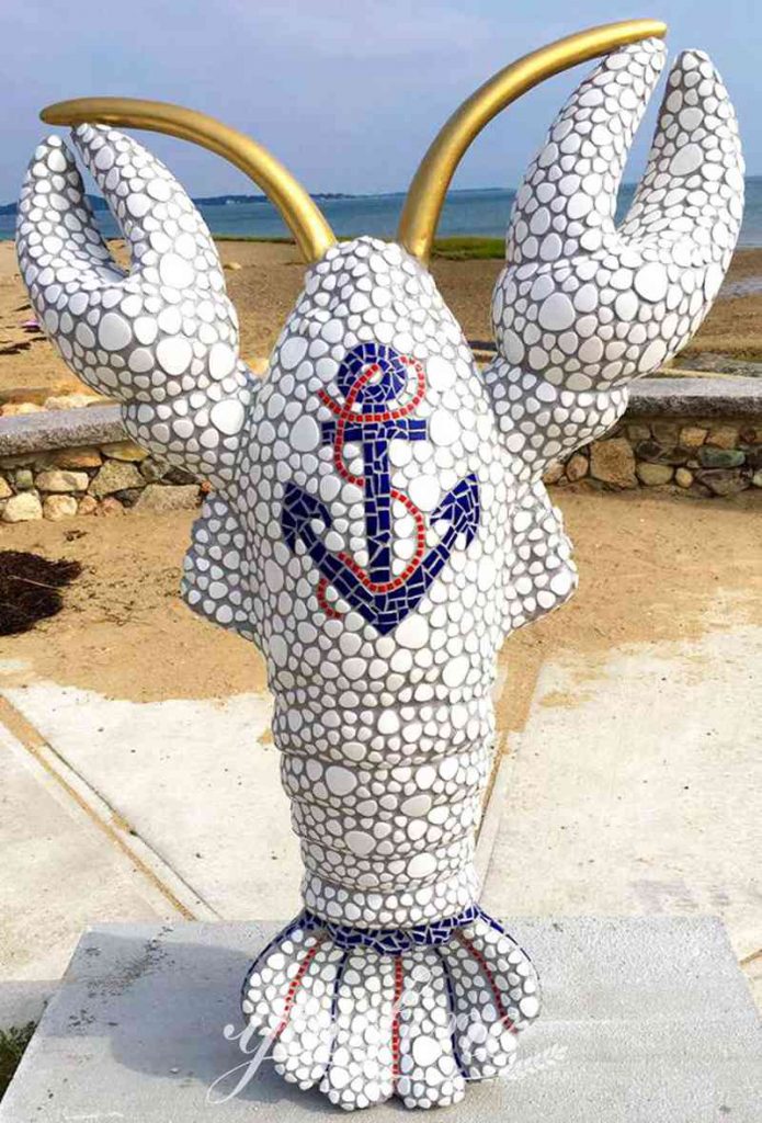 Fiberglass Lobster Butler Statue with Tray Manufacturers FOKK-009 - Fiberglass Statue - 5