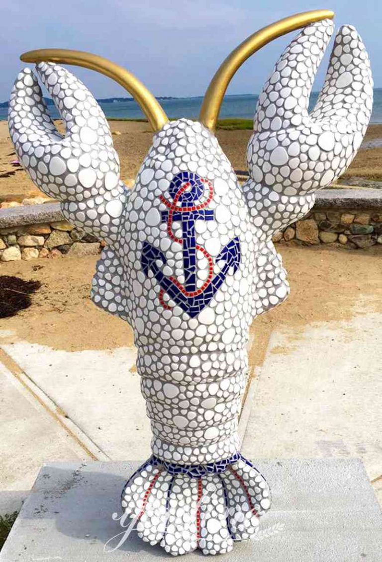 Fiberglass Lobster Butler Statue with Tray YouFine Sculpture