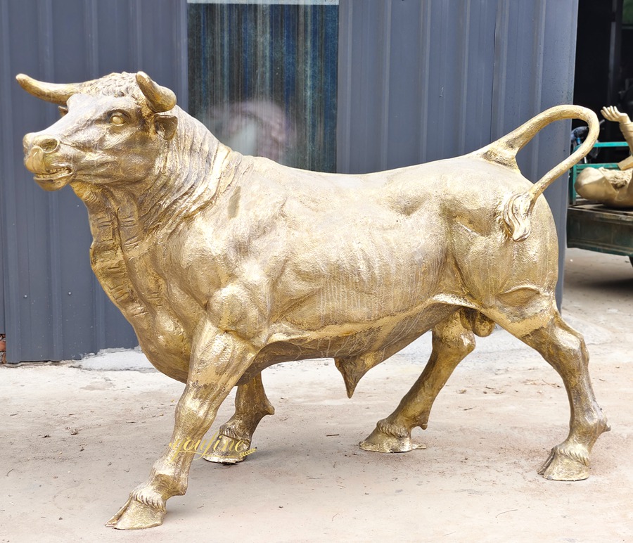 Large Metal Cow Sculpture BOKK-718 - Bronze Bull Sculpture - 3