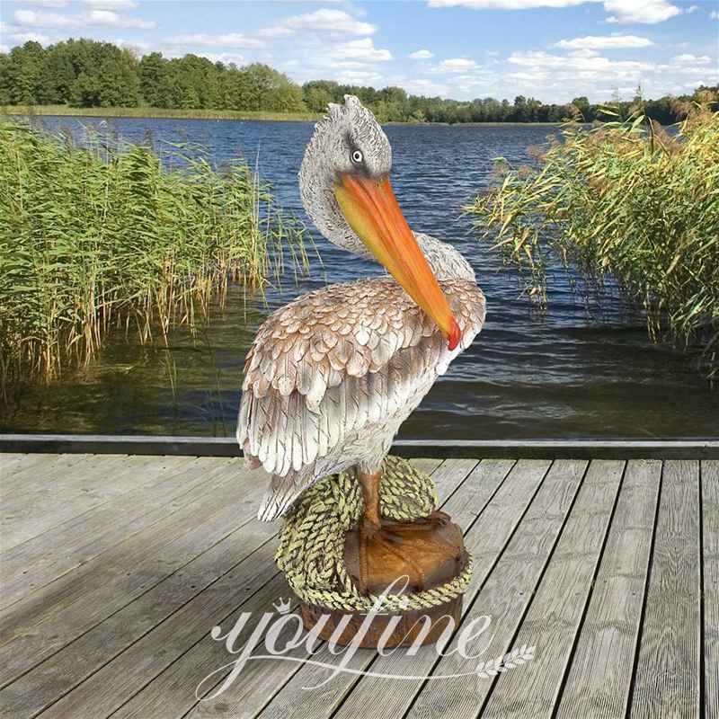 Large Outdoor Bronze Pelican Statue Yard Decor Factory Supplier BOKK-756 - Other Animal sculptures - 11