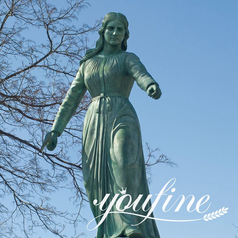 patinaed Hannah Duston statue-YouFine Sculpture.