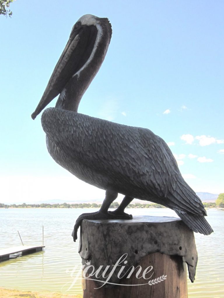 Large Outdoor Bronze Pelican Statue Yard Decor Factory Supplier BOKK-756 - Other Animal sculptures - 4