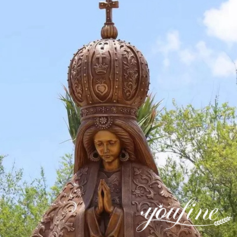 Custom Our Lady of San Juan Del Valle Bronze Statue Outdoor Decor Supplier BOK1-382 - Bronze Mary Statue - 8