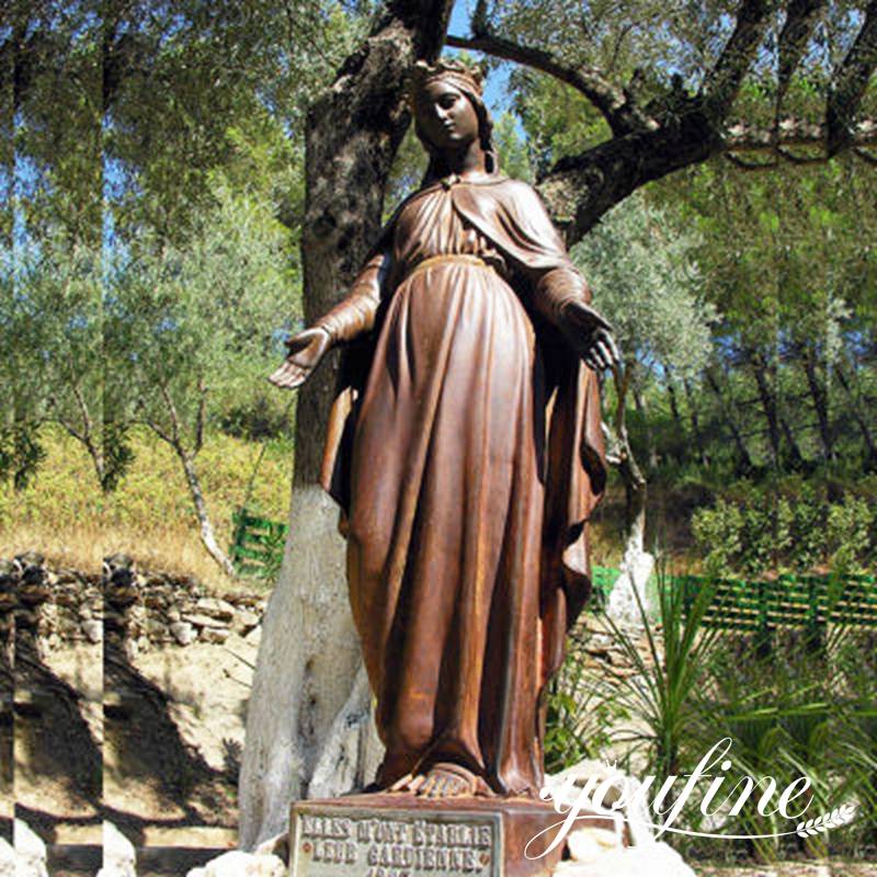 Custom Our Lady of San Juan Del Valle Bronze Statue Outdoor Decor Supplier BOK1-382 - Bronze Mary Statue - 15