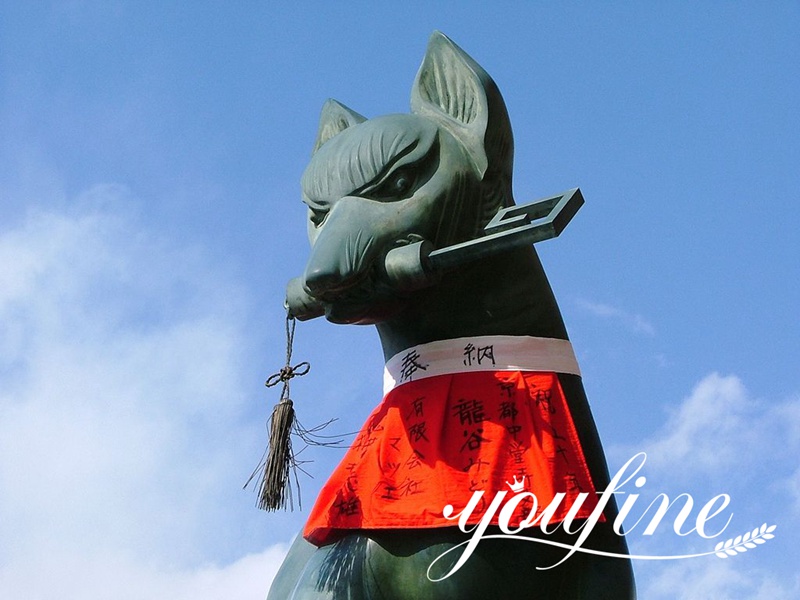 bronze Japanese fox statue-YouFine Sculpture'