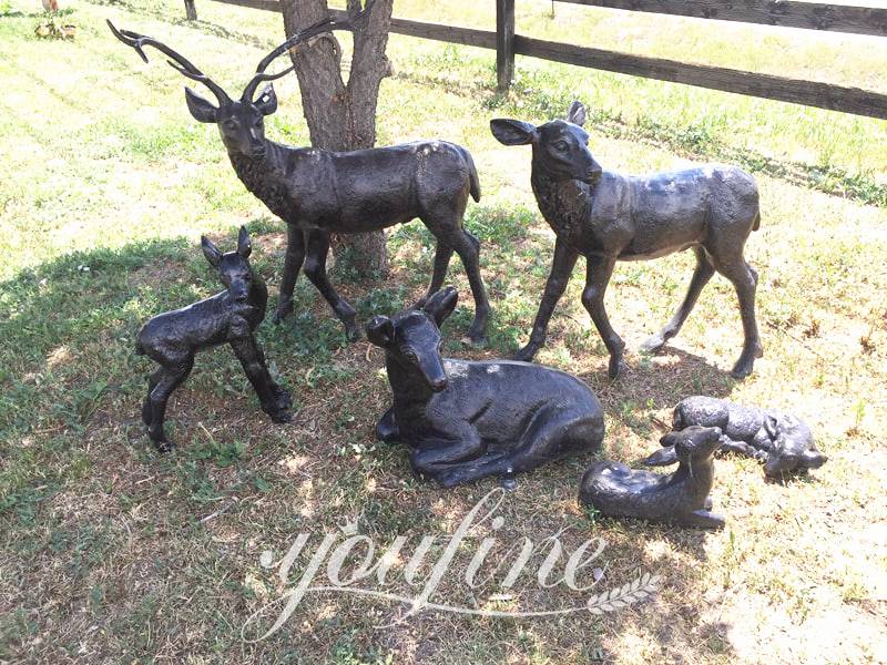 bronze elk statue-YouFine Sculpture