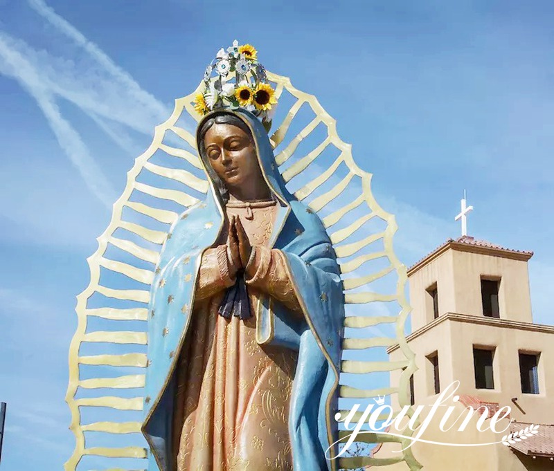 Bronze Our Lady of Guadalupe Statue for Outdoor Factory Supplier BOK1-378 - Bronze Mary Statue - 4