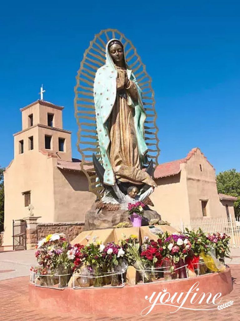 Bronze Our Lady of Guadalupe Statue for Outdoor Factory Supplier BOK1-378 - Bronze Mary Statue - 5