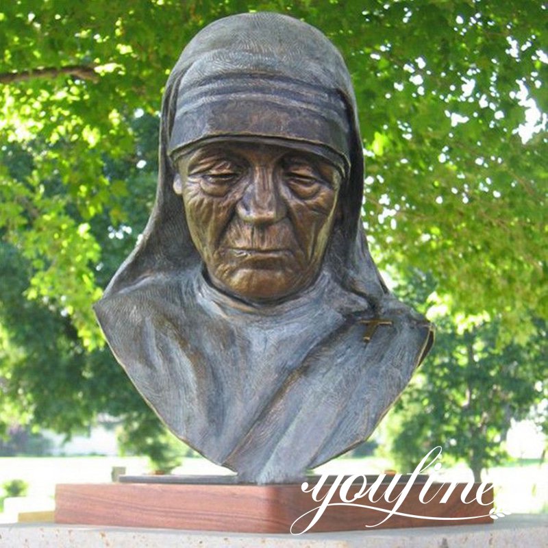 Custom Life-size Bronze Mother Teresa Statue Outdoor Decor Wholesaler BOK1-380 - Bronze Religious Sculpture - 18