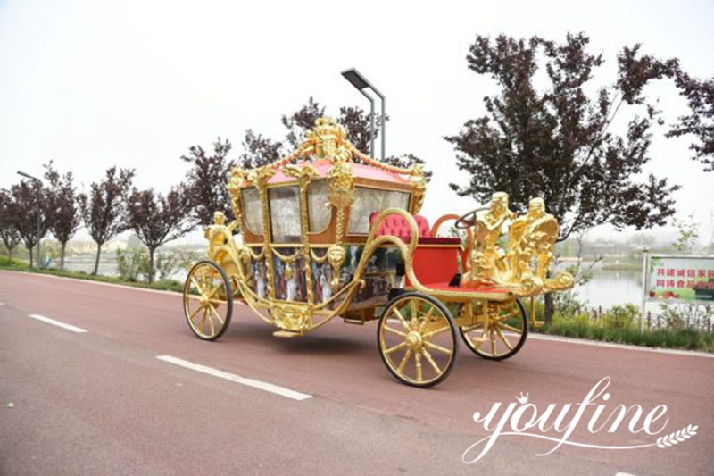 Custom Fiberglass Royal Gold State Coach for Sale FOKK-016 - Fiberglass Statue - 10