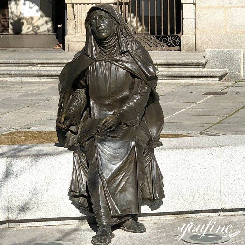 Custom Life-size Bronze Mother Teresa Statue Outdoor Decor Wholesaler BOK1-380 - Bronze Religious Sculpture - 25