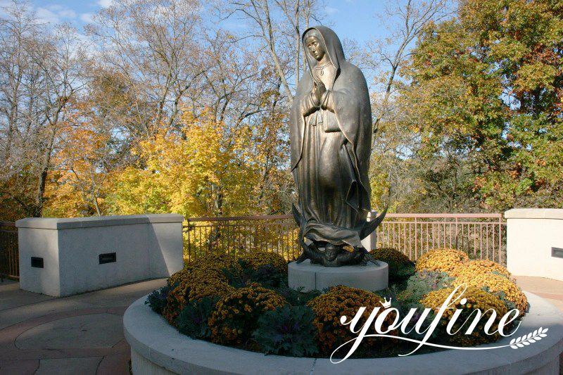 Bronze Our Lady of Guadalupe Statue for Outdoor Factory Supplier BOK1-378 - Bronze Mary Statue - 12