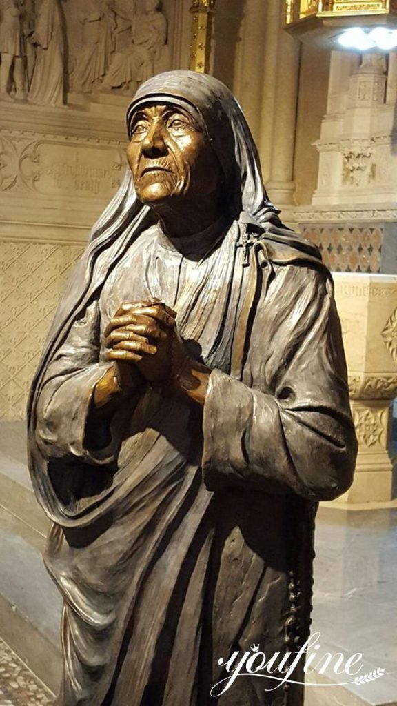 Custom Life-size Bronze Mother Teresa Statue Outdoor Decor Wholesaler BOK1-380 - Bronze Religious Sculpture - 12