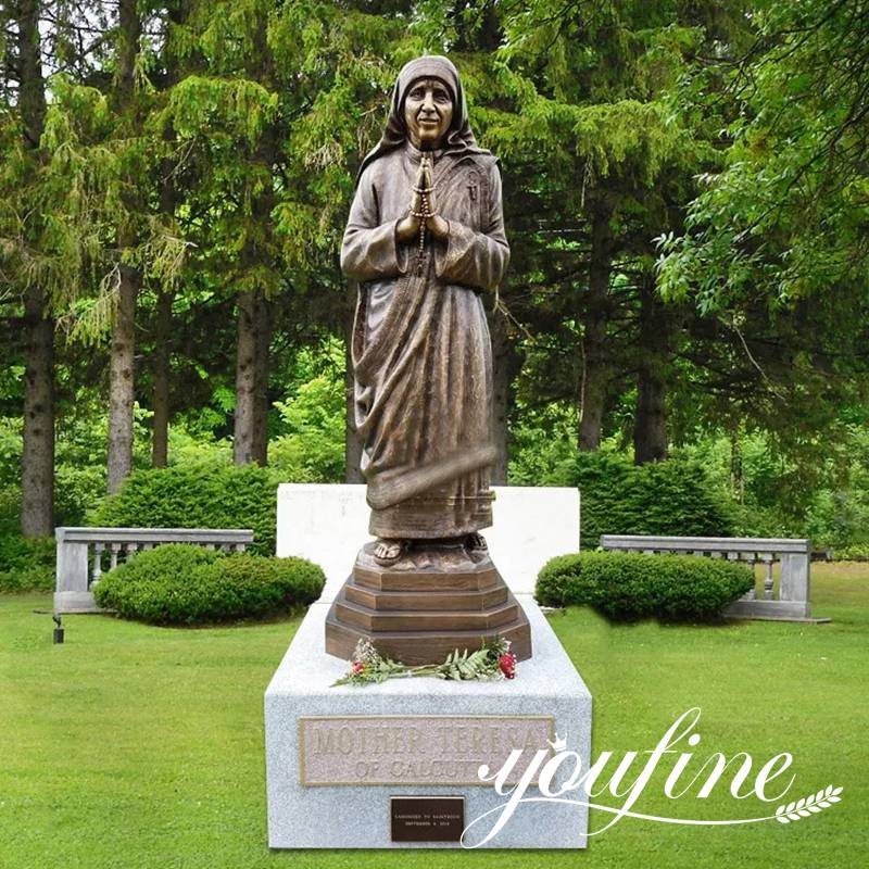 Custom Life-size Bronze Mother Teresa Statue Outdoor Decor Wholesaler BOK1-380 - Bronze Religious Sculpture - 11