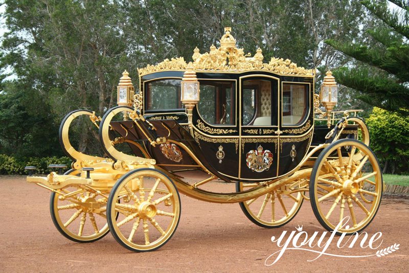 Custom Fiberglass Royal Gold State Coach for Sale FOKK-016 - Fiberglass Statue - 3