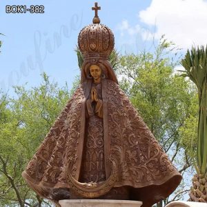 Custom Our Lady of San Juan Del Valle Bronze Statue Outdoor Decor Supplier BOK1-382