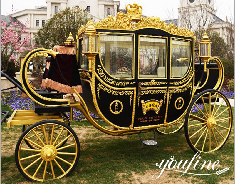 Custom Fiberglass Royal Gold State Coach for Sale FOKK-016 - Fiberglass Statue - 4