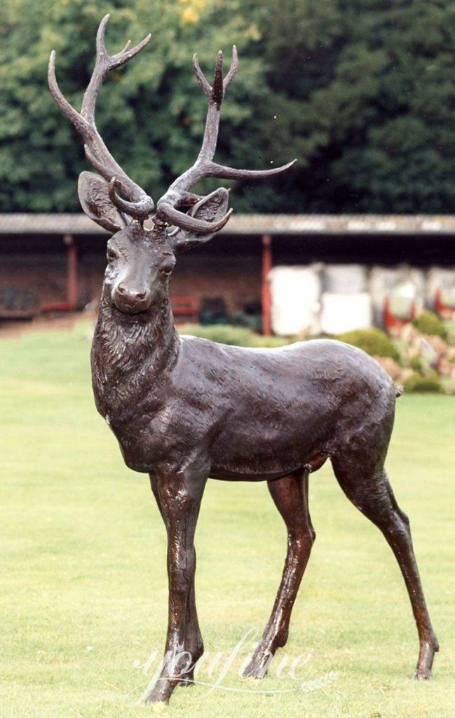 Buy Full Size Bronze Elk Statue for Garden Decor Supplier BOKK-273 - Bronze Deer Sculpture - 23