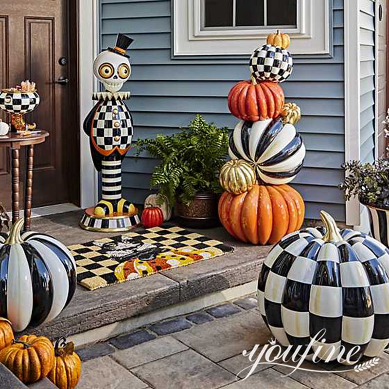 fiberglass pumpkins for outdoor decoration-YouFine Sculpture.