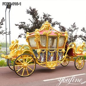 Custom Fiberglass Royal Gold State Coach for Sale FOKK-016