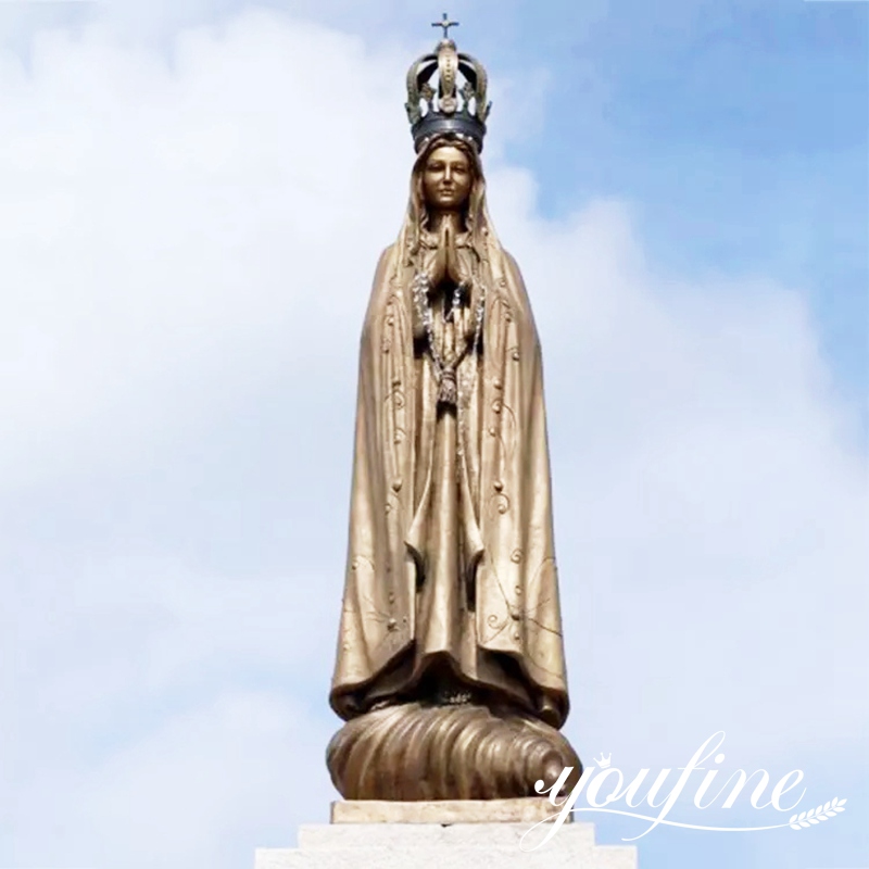 Custom Our Lady of San Juan Del Valle Bronze Statue Outdoor Decor Supplier BOK1-382 - Bronze Mary Statue - 14