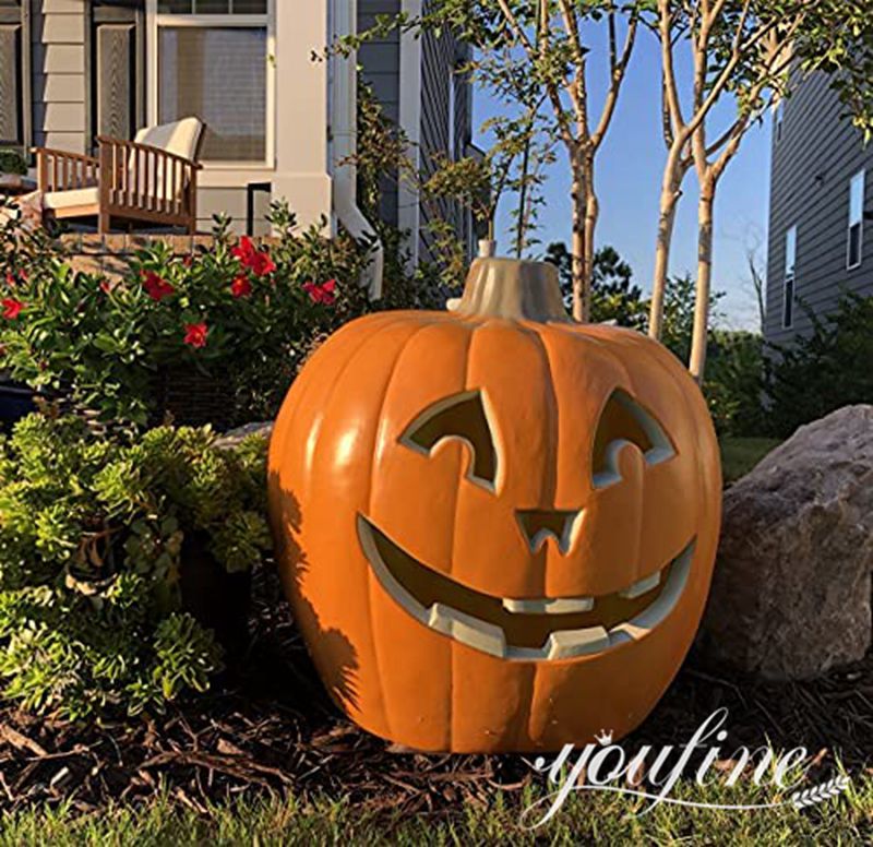 Outdoor Large Fiberglass Pumpkin Statue Decor Supplier FOKK-020 - Fiberglass Statue - 1