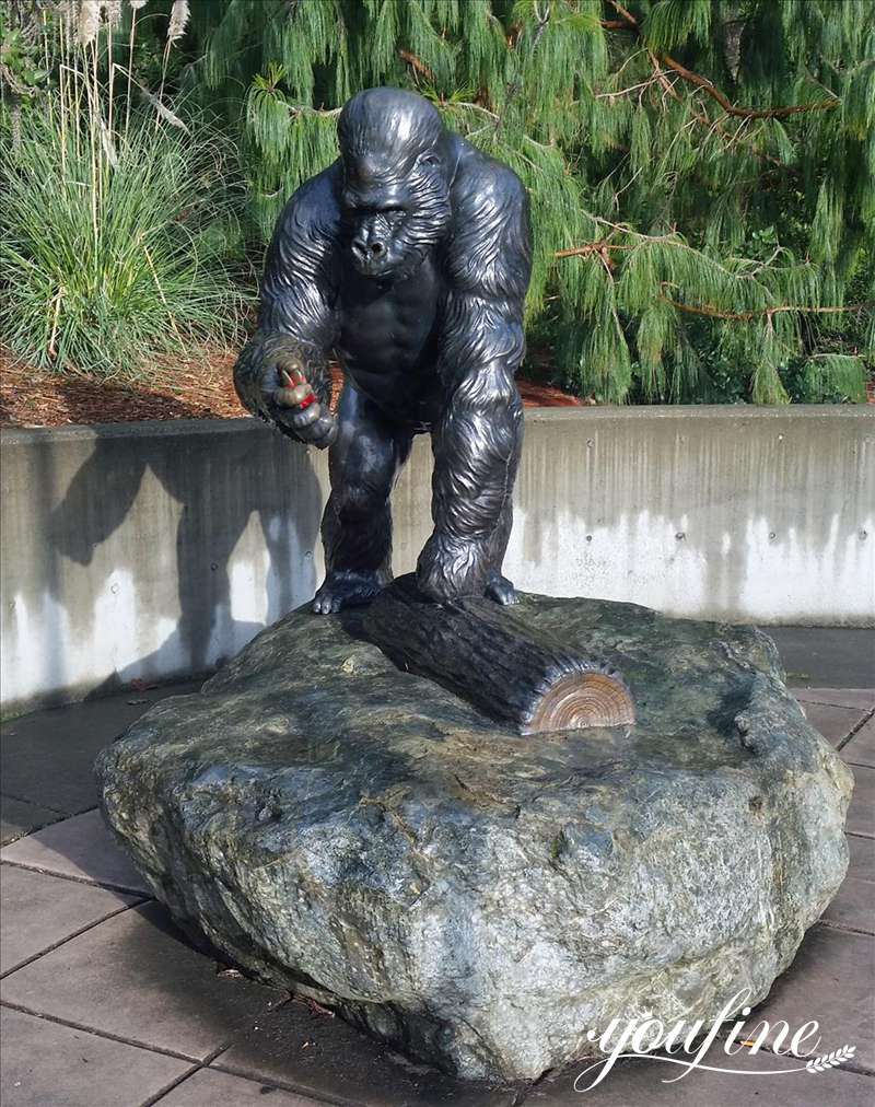 Bronze Gorilla Head Sculpture of Famous Quentin Garel BOK1-383 - Bronze Monkey Statue - 20