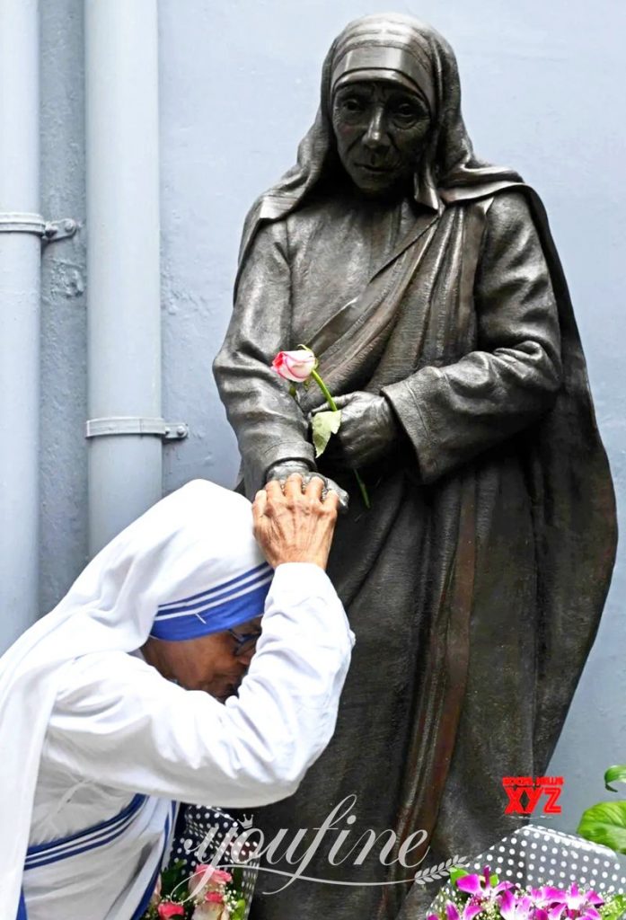 Custom Life-size Bronze Mother Teresa Statue Outdoor Decor Wholesaler BOK1-380 - Bronze Religious Sculpture - 21