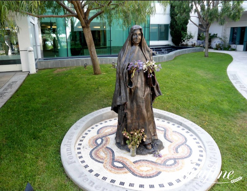 Custom Life-size Bronze Mother Teresa Statue Outdoor Decor Wholesaler BOK1-380 - Bronze Religious Sculpture - 23