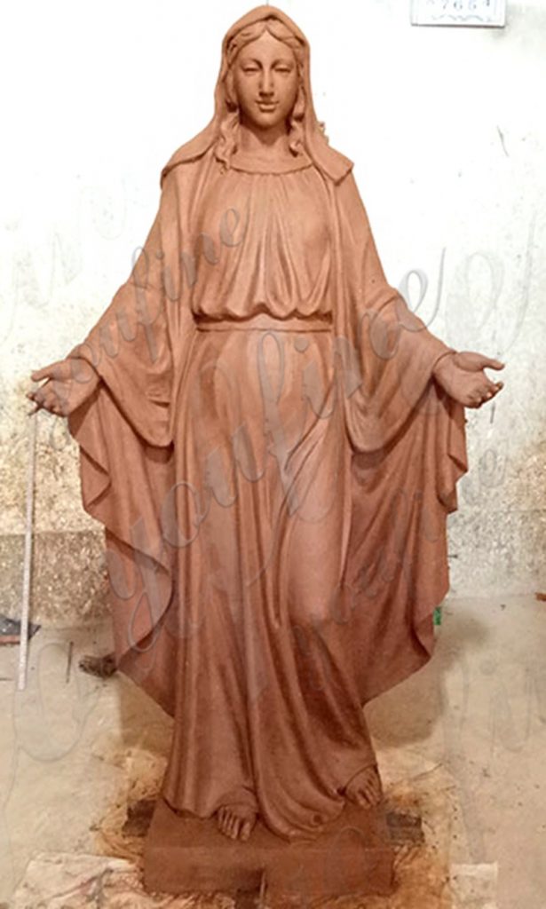 Bronze Virgin Mary Statue Catholic Church Decor Factory Supply BOKK-637 - Bronze Mary Statue - 15