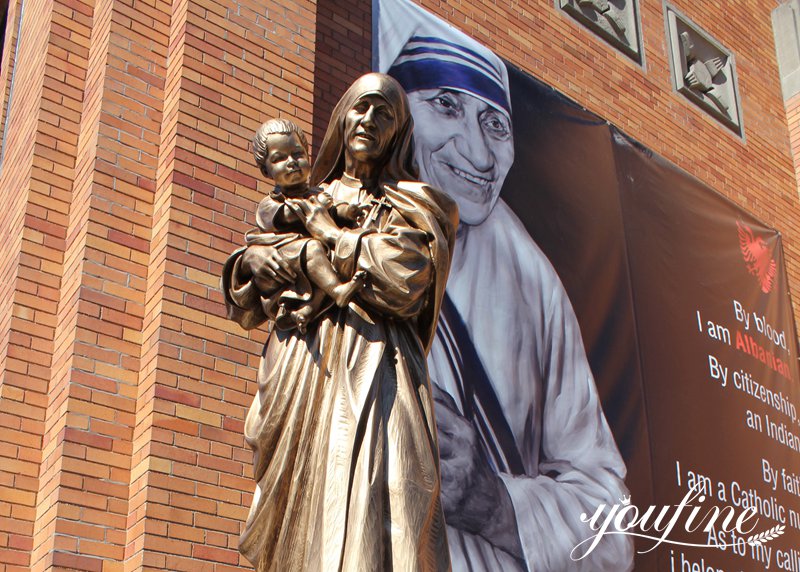 Custom Life-size Bronze Mother Teresa Statue Outdoor Decor Wholesaler BOK1-380 - Bronze Religious Sculpture - 7