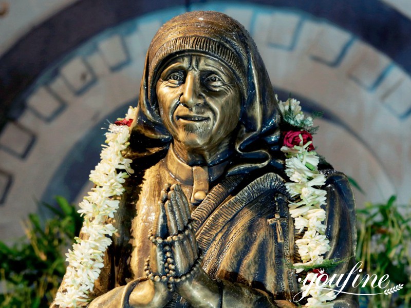 Custom Life-size Bronze Mother Teresa Statue Outdoor Decor Wholesaler BOK1-380 - Bronze Religious Sculpture - 16