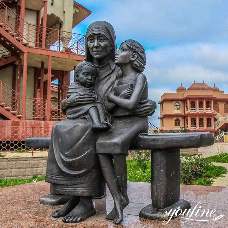 Custom Life-size Bronze Mother Teresa Statue Outdoor Decor Wholesaler BOK1-380 - Bronze Religious Sculpture - 13