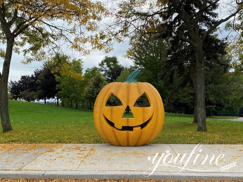 Outdoor Large Fiberglass Pumpkin Statue Decor Supplier FOKK-020 - Fiberglass Statue - 12
