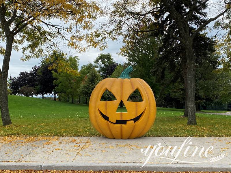 Outdoor Large Fiberglass Pumpkin Statue Decor Supplier FOKK-020 - Fiberglass Statue - 12