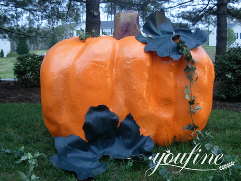 Outdoor Large Fiberglass Pumpkin Statue Decor Supplier FOKK-020 - Fiberglass Statue - 8