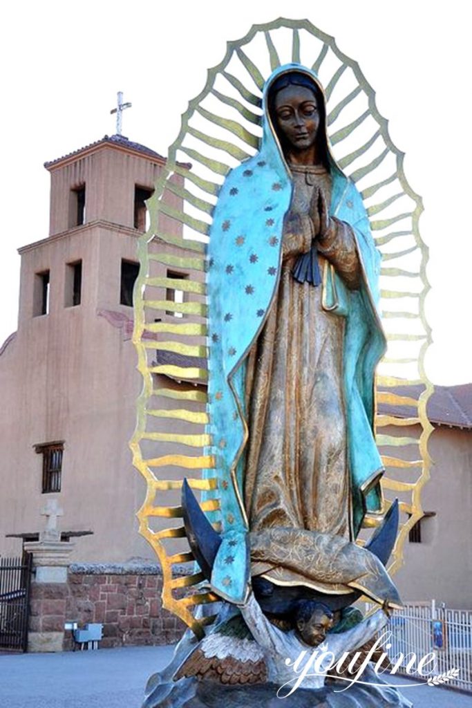 Bronze Our Lady of Guadalupe Statue for Outdoor Factory Supplier BOK1-378 - Bronze Mary Statue - 6