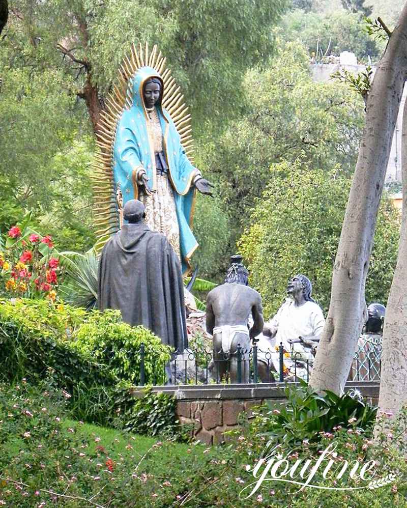 Bronze Our Lady of Guadalupe Statue for Outdoor Factory Supplier BOK1-378 - Bronze Mary Statue - 7