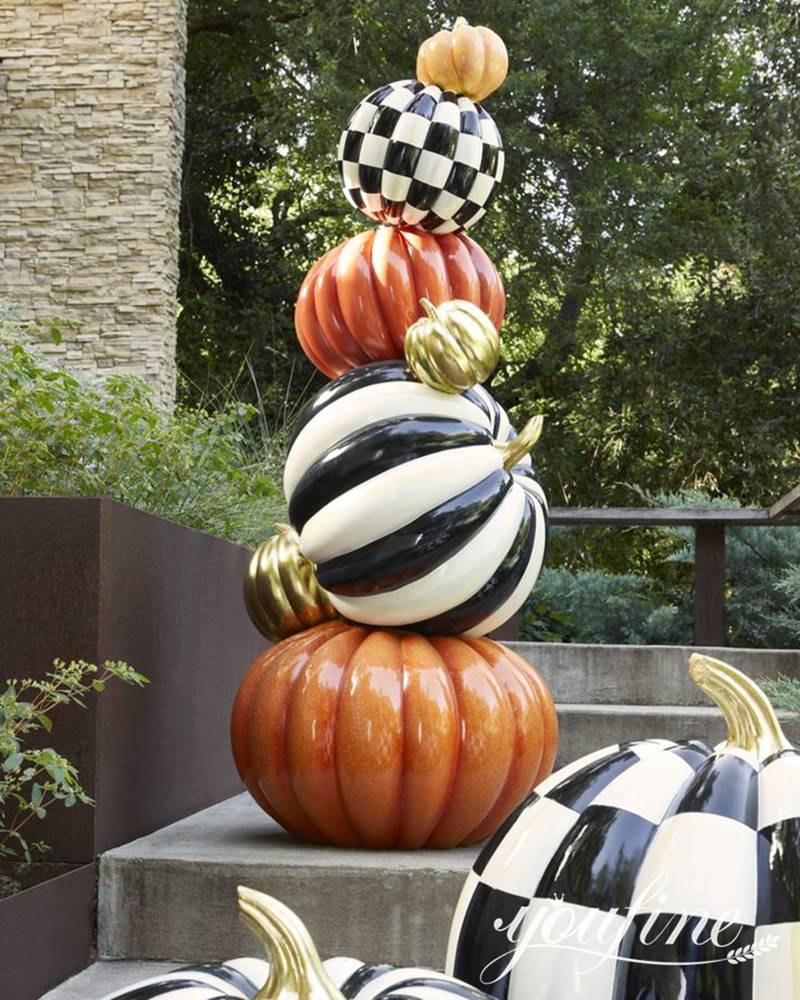 Outdoor Large Fiberglass Pumpkin Statue Decor Supplier FOKK-020 - Fiberglass Statue - 9