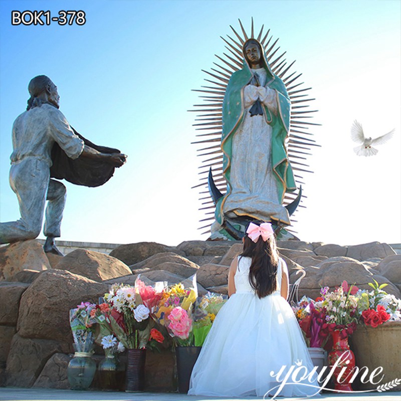 Bronze Our Lady of Guadalupe Statue for Outdoor Factory Supplier BOK1-378 - Bronze Mary Statue - 2