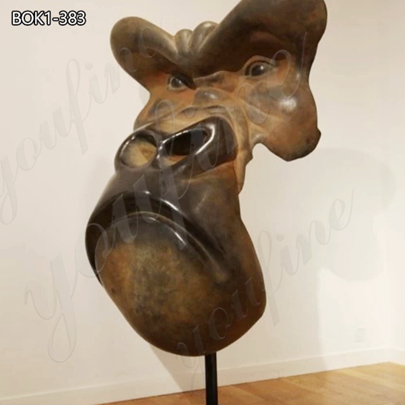 quentin garel gorilla face statue-YouFine Sculpture..
