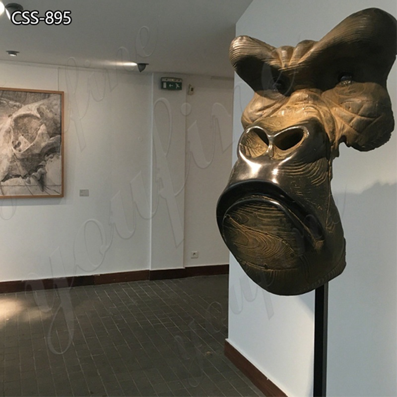 quentin garel gorilla face statue-YouFine Sculpture.