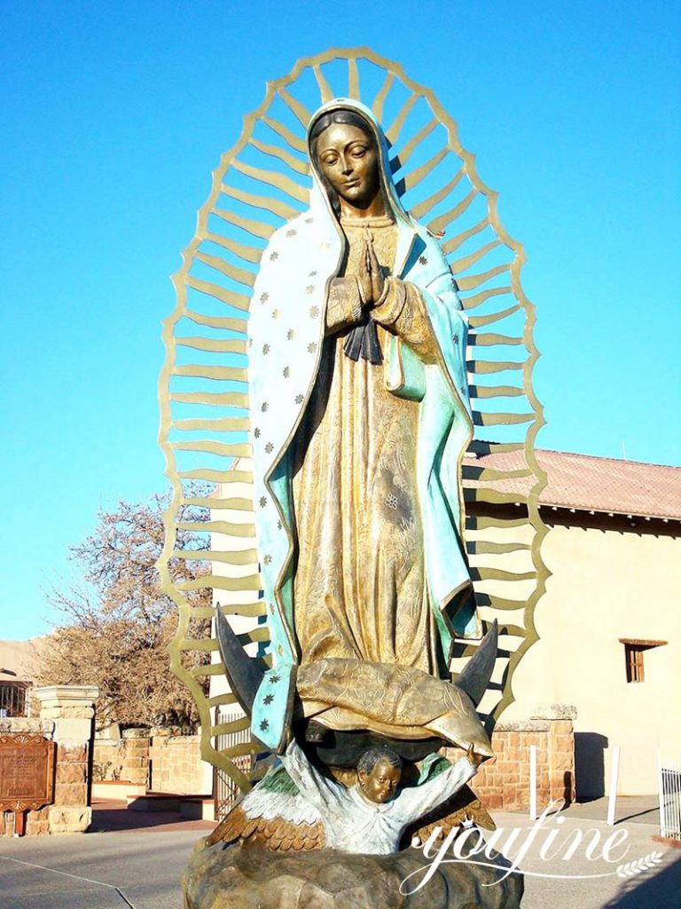 Bronze Our Lady of Guadalupe Statue for Outdoor Factory Supplier BOK1-378 - Bronze Mary Statue - 10